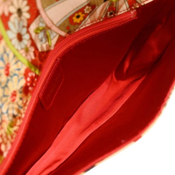 Christian Dior Multicolor Silk Embroidered Saddle Clutch RE0011 194228 - Picture 7 of 9